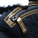 CHANEL Clutch Bag Leather Gold CC Auth 107504-20