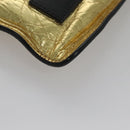CHANEL Clutch Bag Leather Gold CC Auth 107504-7