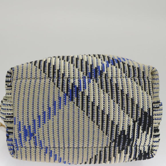 BURBERRY Mini Peg Duffle Bag Chain Hand Bag Gray Auth 107507SV