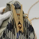 BURBERRY Mini Peg Duffle Bag Chain Hand Bag Gray Auth 107507SV-20