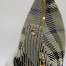 BURBERRY Mini Peg Duffle Bag Chain Hand Bag Gray Auth 107507SV-21