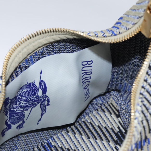 BURBERRY Mini Peg Duffle Bag Chain Hand Bag Gray Auth 107507SV