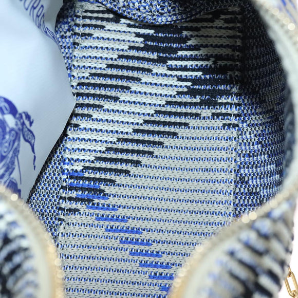 BURBERRY Mini Peg Duffle Bag Chain Hand Bag Gray Auth 107507SV