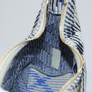 BURBERRY Mini Peg Duffle Bag Chain Hand Bag Gray Auth 107507SV-26