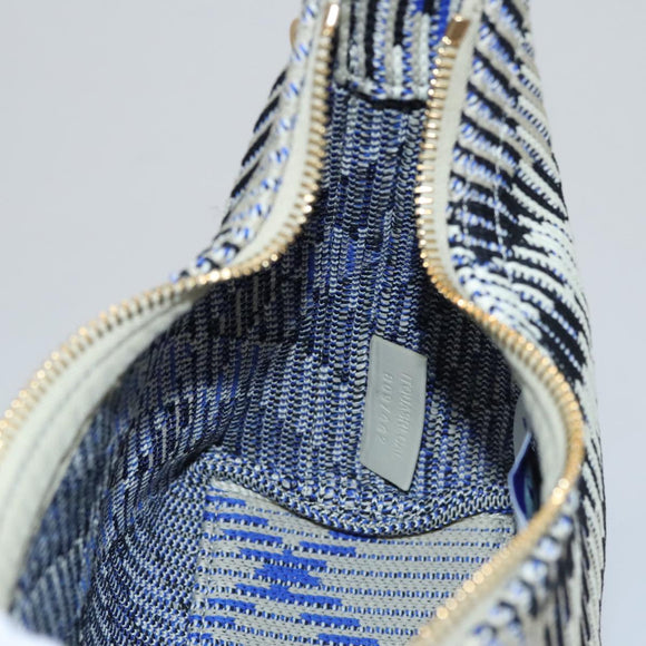 BURBERRY Mini Peg Duffle Bag Chain Hand Bag Gray Auth 107507SV