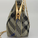 BURBERRY Mini Peg Duffle Bag Chain Hand Bag Gray Auth 107507SV-4