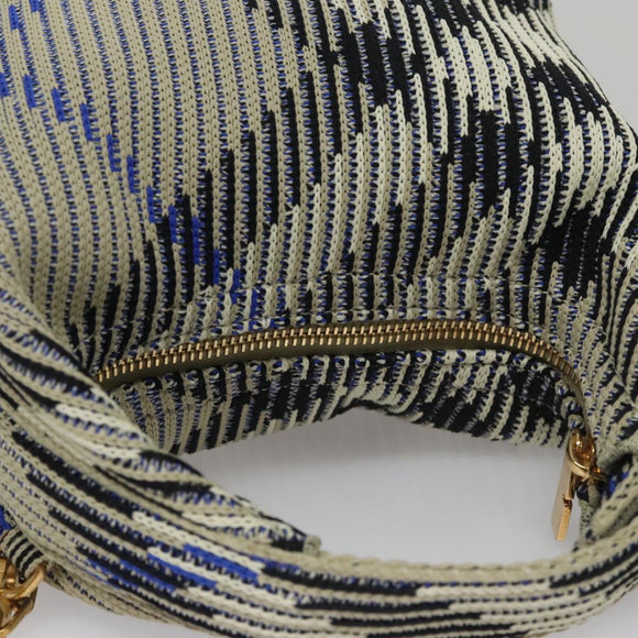 BURBERRY Mini Peg Duffle Bag Chain Hand Bag Gray Auth 107507SV