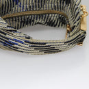 BURBERRY Mini Peg Duffle Bag Chain Hand Bag Gray Auth 107507SV-7