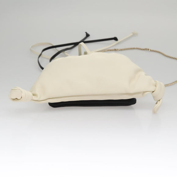 Chloe Arlin Hand Bag Leather 2way White Black Auth 107511V
