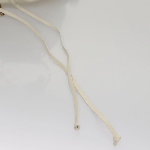 Chloe Arlin Hand Bag Leather 2way White Black Auth 107511V