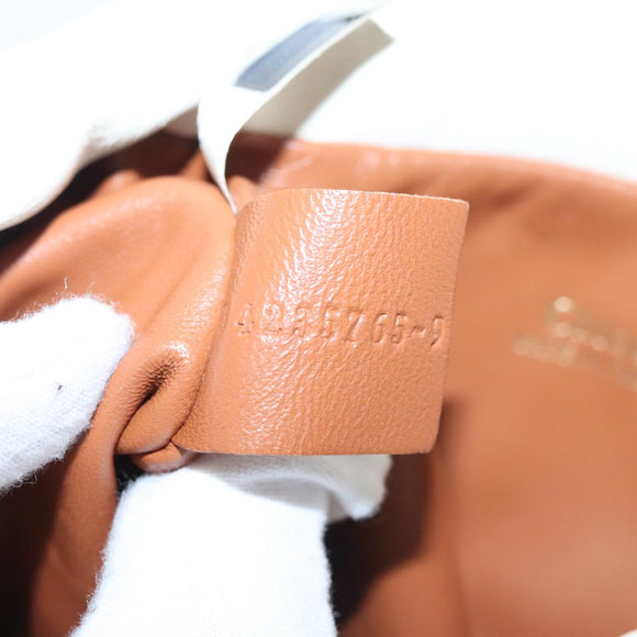 Chloe Arlin Hand Bag Leather 2way White Black Auth 107511V