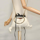 Chloe Arlin Hand Bag Leather 2way White Black Auth 107511V-26