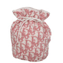 Christian Dior Pile Trotter Bag Pink White Auth 107513-13