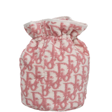 Christian Dior Pile Trotter Bag Pink White Auth 107513 - 0