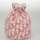 Christian Dior Pile Trotter Bag Pink White Auth 107513-3