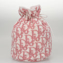 Christian Dior Pile Trotter Bag Pink White Auth 107513-4