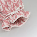 Christian Dior Pile Trotter Bag Pink White Auth 107513-5