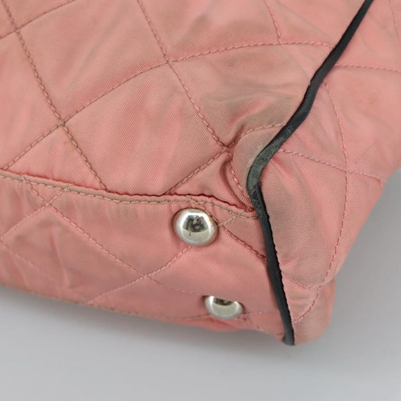 PRADA Schoudertas Nylon Roze Auth 107515