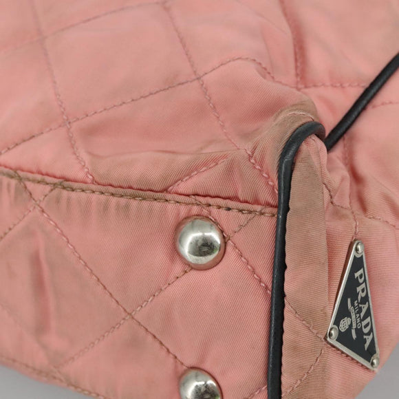 PRADA Schoudertas Nylon Roze Auth 107515