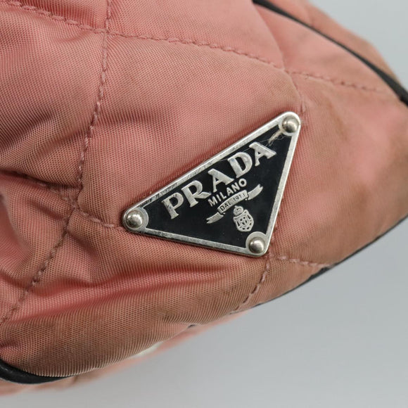 PRADA Schoudertas Nylon Roze Auth 107515