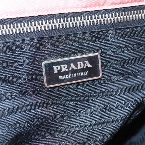 PRADA Schoudertas Nylon Roze Auth 107515
