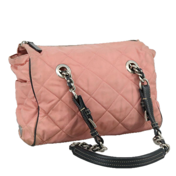 PRADA Schoudertas Nylon Roze Auth 107515
