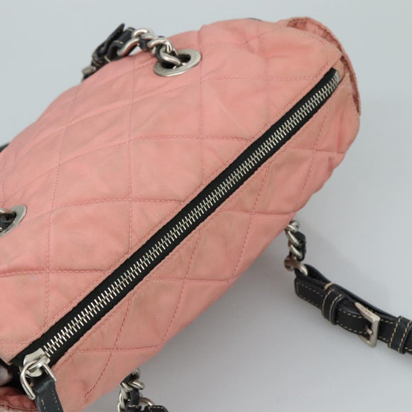 PRADA Shoulder Bag Nylon Pink Auth 107515