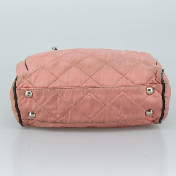 PRADA Schoudertas Nylon Roze Auth 107515
