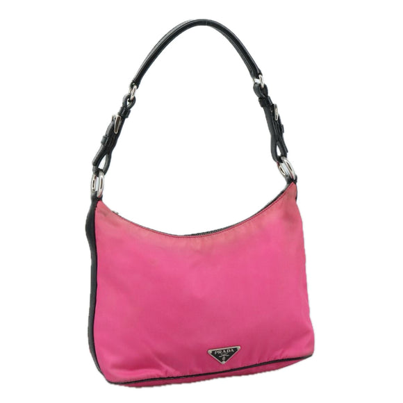 PRADA Shoulder Bag Nylon Pink Auth 107520