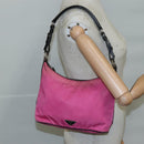 PRADA Shoulder Bag Nylon Pink Auth 107520-24