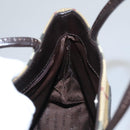 BURBERRY Nova Check Hand Bag PVC Leather Beige Auth 107544-19