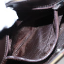 BURBERRY Nova Check Hand Bag PVC Leather Beige Auth 107544-22