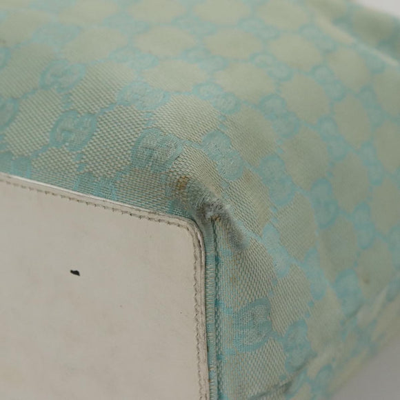 GUCCI GG Canvas Tote Bag Peppermint White Auth 107568