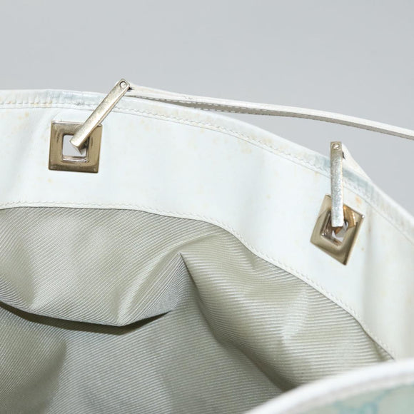 GUCCI GG Canvas Tote Bag Peppermint White Auth 107568