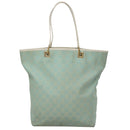 GUCCI GG Canvas Tote Bag Peppermint White Auth 107568-13
