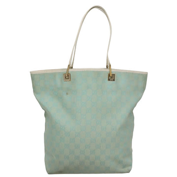 GUCCI GG Canvas Tote Bag Peppermint White Auth 107568 - 0