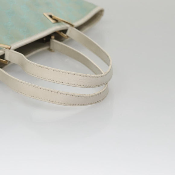 GUCCI GG Canvas Tote Bag Peppermint White Auth 107568