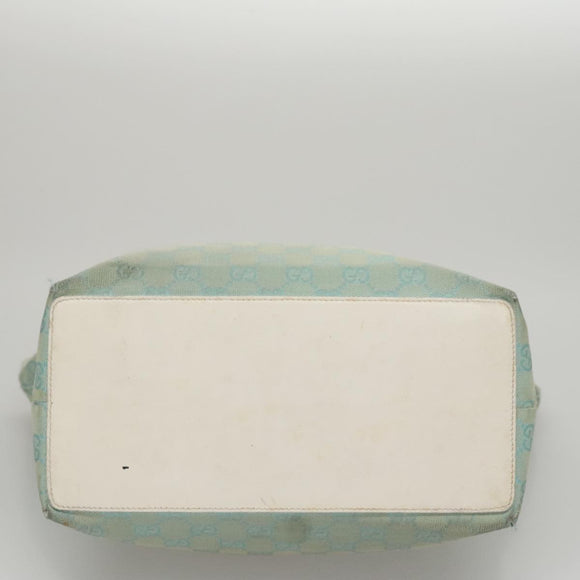 GUCCI GG Canvas Tote Bag Peppermint White Auth 107568