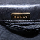 BALLY Chain Hand Bag Leather Black Auth 107570-17