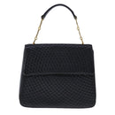 BALLY Chain Hand Bag Leather Black Auth 107570-13