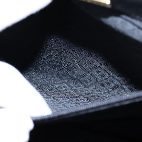 BALLY Chain Hand Bag Leather Black Auth 107570