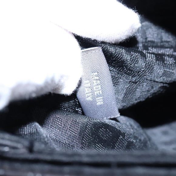 BALLY Chain Hand Bag Leather Black Auth 107570