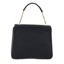 BALLY Chain Hand Bag Leather Black Auth 107570-2