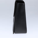 BALLY Chain Hand Bag Leather Black Auth 107570-4