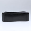 BALLY Chain Hand Bag Leather Black Auth 107570-5