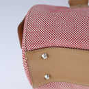 BURBERRY Hand Bag Canvas Red Auth 107571-15