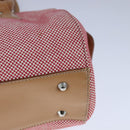 BURBERRY Hand Bag Canvas Red Auth 107571-16