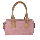 BURBERRY Hand Bag Canvas Red Auth 107571-13