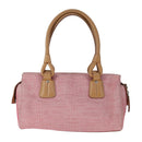 BURBERRY Hand Bag Canvas Red Auth 107571-2