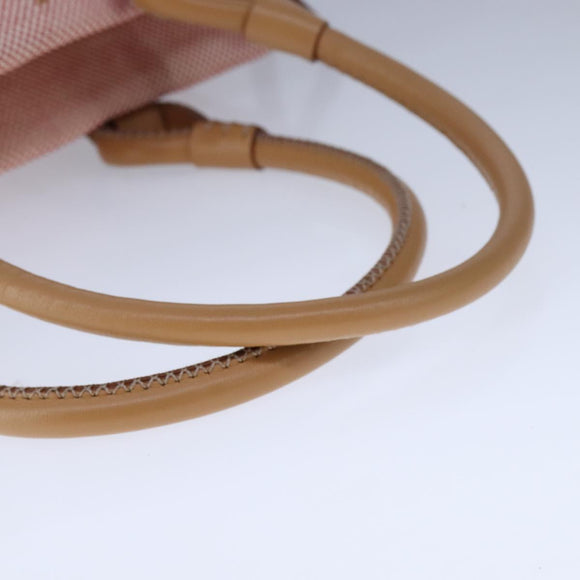 BURBERRY Hand Bag Canvas Red Auth 107571